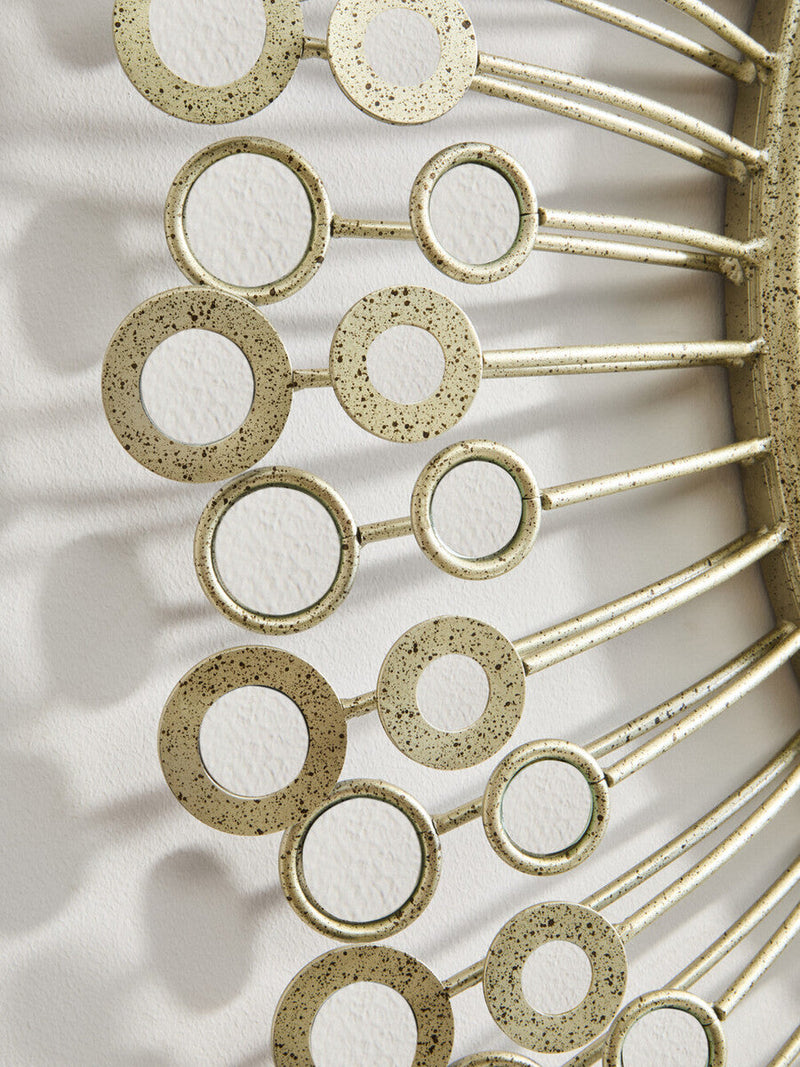 Mirrored Disc Detail Wall Mirror | Cissell