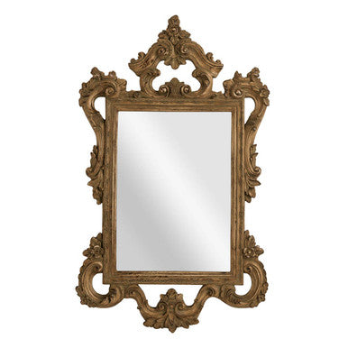 Baroque Style Antique Finish Wall Mirror | Brussels