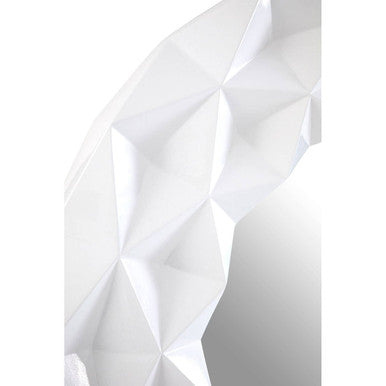 White High Gloss 3D Design Wall Mirror | Stockholm