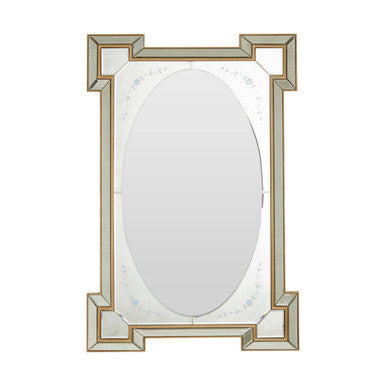 Antique Finish Rectangular Wall Mirror | Lulu