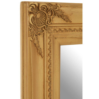 Baroque Rectangular Gold Finish Wall Mirror | Brussels