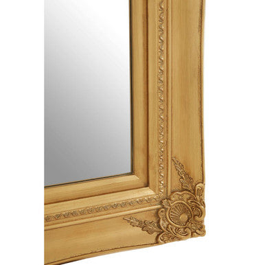 Baroque Rectangular Gold Finish Wall Mirror | Brussels