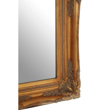 Baroque Rectangular Antique Gold Wall Mirror | Brussels