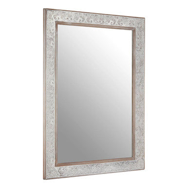 Antique Silver Rectangular Wall Mirror | Yasmina