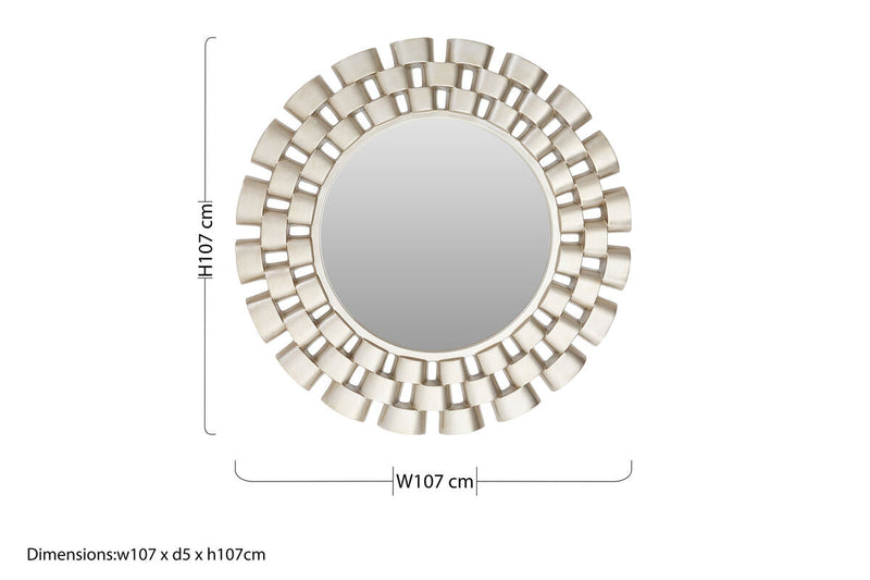 Champagne Chain Design Wall Mirror | Tia