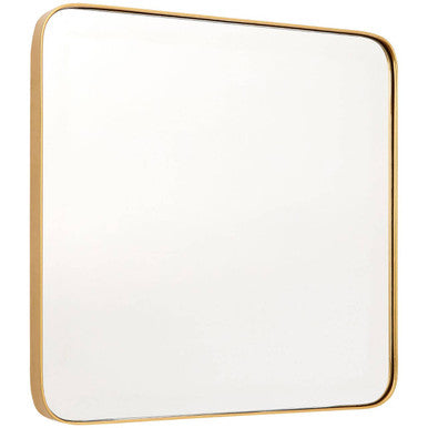 Small Gold Finish Square Wall Mirror | Tia