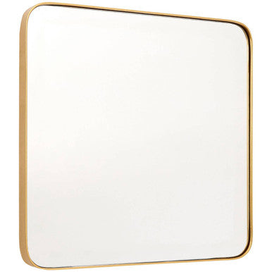 Medium Gold Finish Square Wall Mirror | Tia