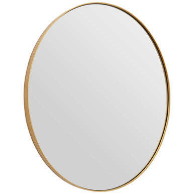 Medium Gold Finish Oval Wall Mirror | Helen