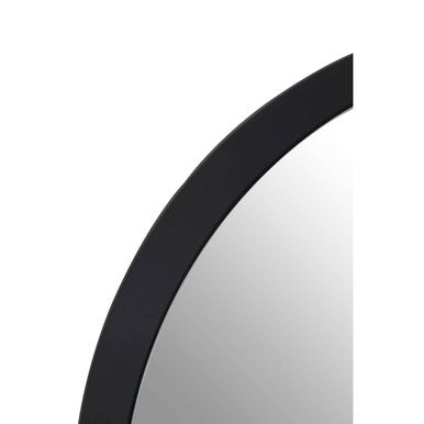 Round Medium Black Wall Mirror | Athena