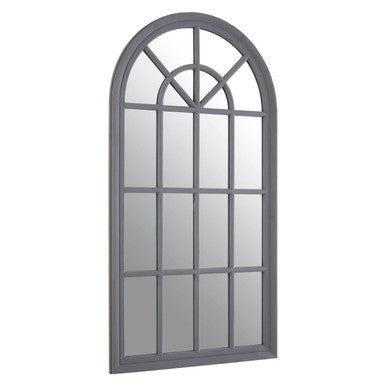 Antique Grey Arched Window Wall Mirror | Hawthorne