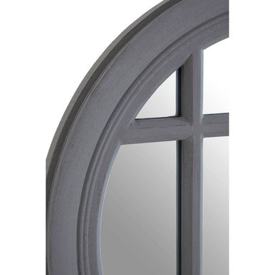 Antique Grey Round Wall Mirror | Hawthorne