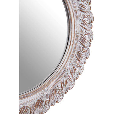 Antique Grey Acanthus Leaf Wall Mirror | Plume
