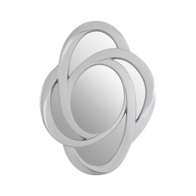 Silver Finish Elliptical Design Wall Mirror | Opus
