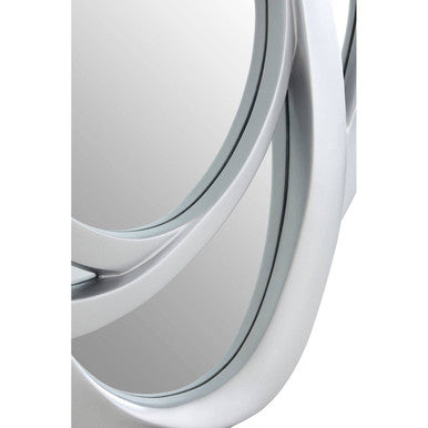 Silver Finish Elliptical Design Wall Mirror | Opus