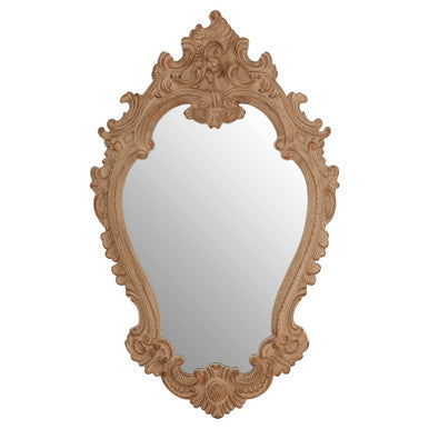 Antique Brown Rococo Design Wall Mirror | Broschi
