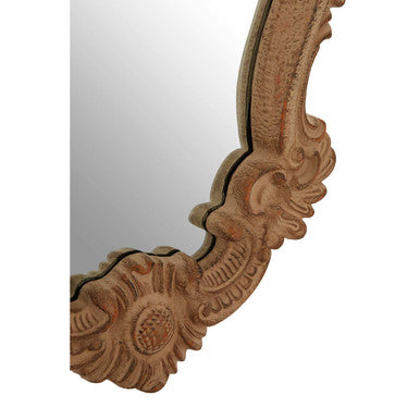 Antique Brown Rococo Design Wall Mirror | Broschi