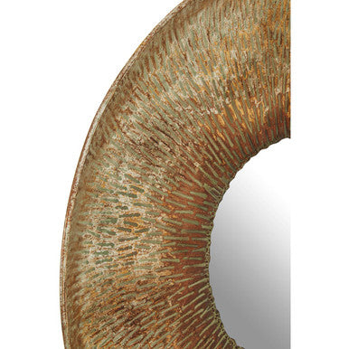 Gold Medium Textured Wall Mirror | Faiza