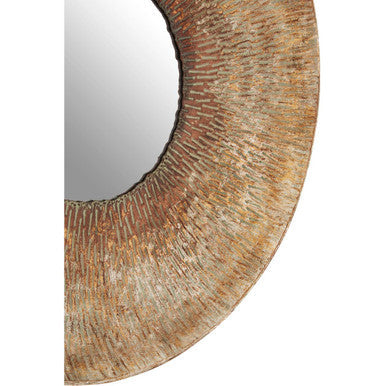 Gold Medium Textured Wall Mirror | Faiza