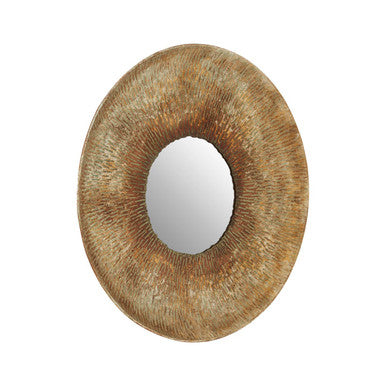 Gold Large Textured Wall Mirror | Faiza