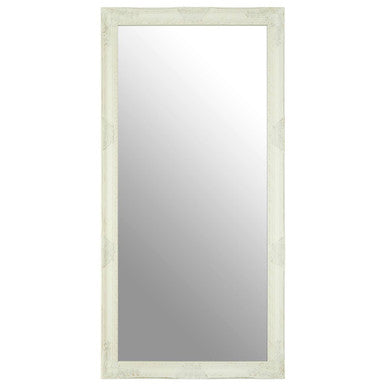 White and Brushed Gold Finish Wall Mirror | Andrey