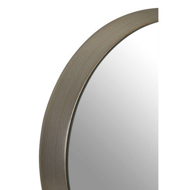 Small Round Wall Mirror with Silver Frame | Athena