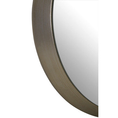 Small Round Wall Mirror with Silver Frame | Athena