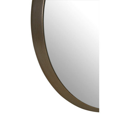 Large Round Wall Mirror with Silver Frame | Athena
