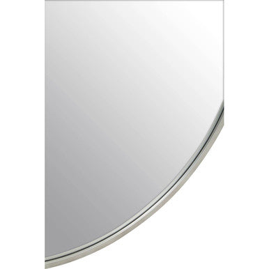Large Antique Silver Round Wall Mirror | Saska