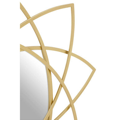Gold Finish Geometric Wall Mirror | Farran