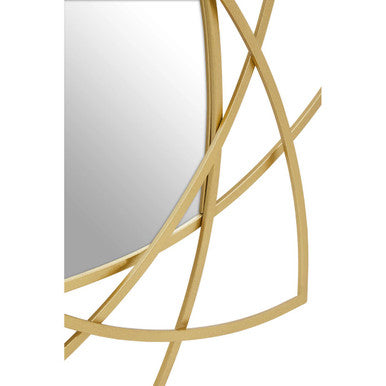 Gold Finish Geometric Wall Mirror | Farran
