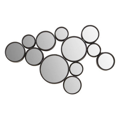 Black Multi Circles Wall Mirror | Persephone