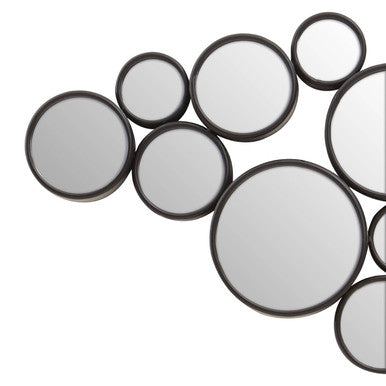 Black Multi Circles Wall Mirror | Persephone