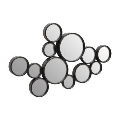Large Black Multi Circles Wall Mirror | Persephone