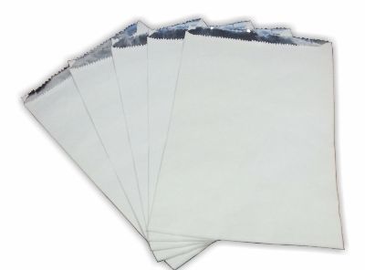 500 x Plain Foil Portion Bag White - 7X9X8