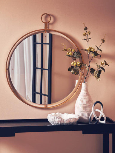 Gold Wall Mirror with Ring | Matera