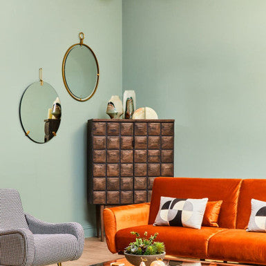 Gold Wall Mirror with Ring | Matera