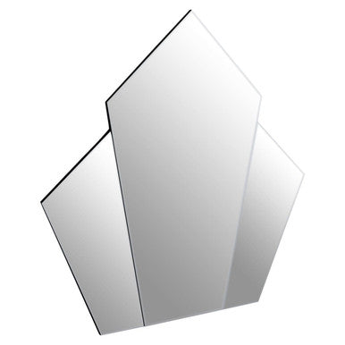 Art Deco Wall Mirror with Silver Finish Frame | Yula