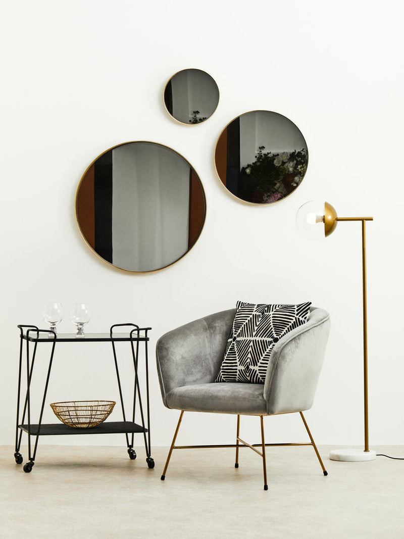 Small Gold Finish Wall Mirror | Cindy