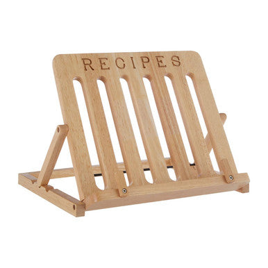 Tropical Hevea Wood Cookbook Stand | Soka