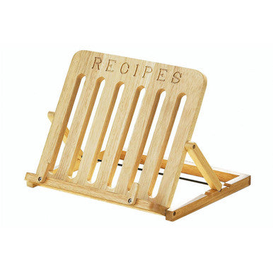 Tropical Hevea Wood Cookbook Stand | Soka