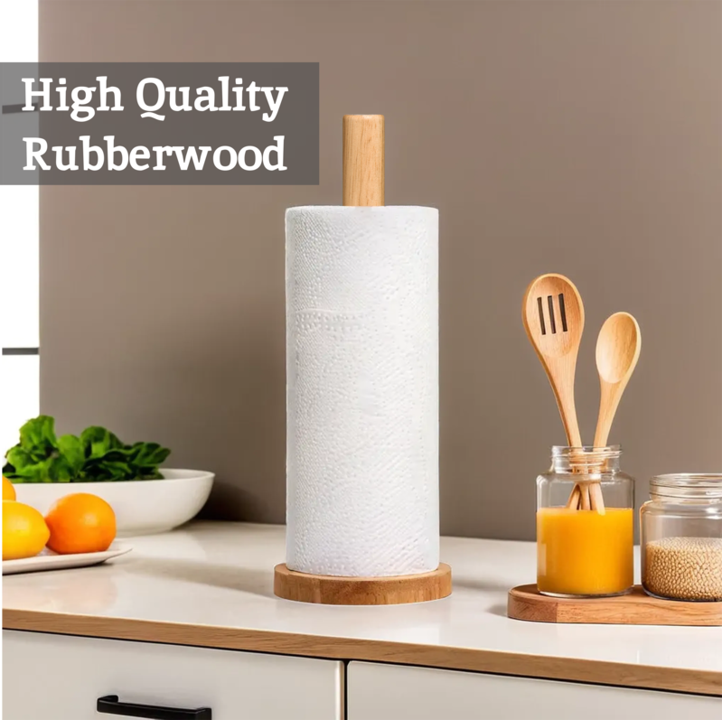 Rubberwood Kitchen Roll Holder | Soka