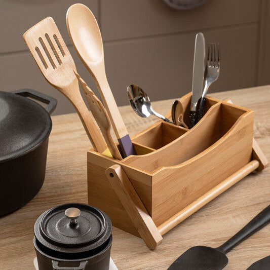 Bamboo Utensil Or Cutlery Holder | Aleki