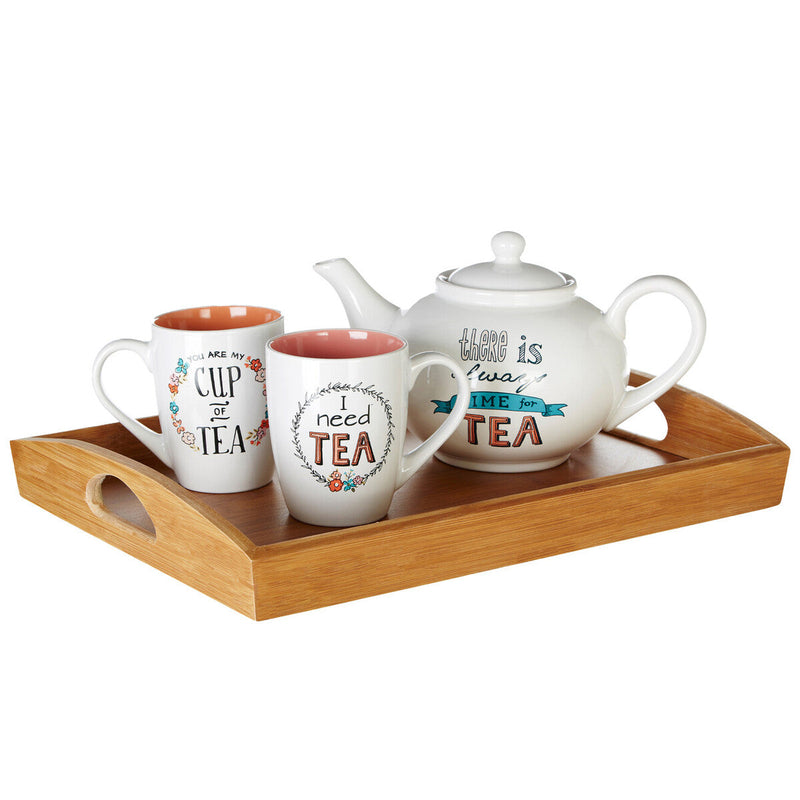 Bamboo Serving Tray With Handles | Aleki