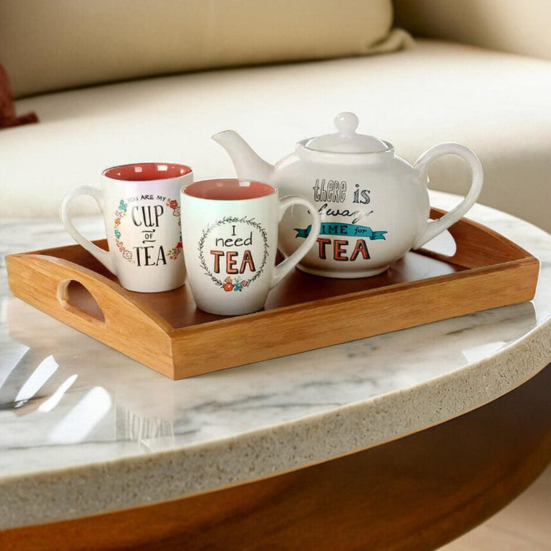 Bamboo Serving Tray With Handles | Aleki