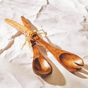 Acacia Large Salad Servers | Kora