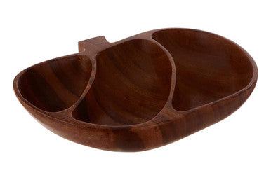 Acacia 3 Section Apple Shaped Serving Dish | Kora