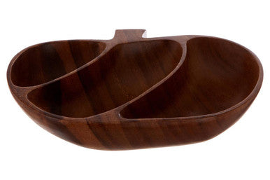 Acacia 3 Section Apple Shaped Serving Dish | Kora