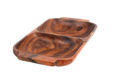 Acacia Two Section Serving Dish with Handles | Kora