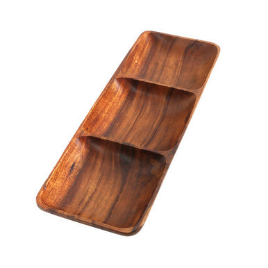 Acacia Three Section Rectangular Serving Dish | Kora