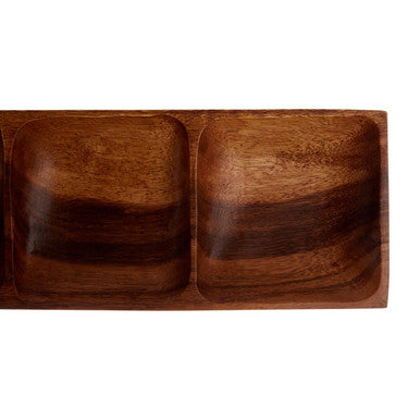 Acacia Three Section Rectangular Serving Dish | Kora